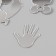 Decor for creativity plastic mirror "Birth of a child" set 6 pcs