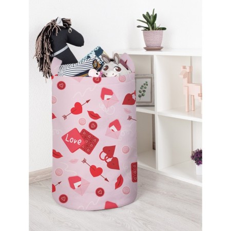 Kiss Love toys basket, size 40x60 cm