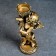 Climb "Angel" in the right hand, gold, 14x8x22 cm, for a candle d = 4 cm