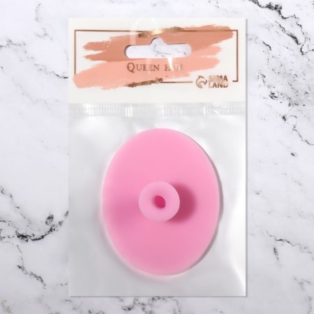 Washing brush "Oval" on a suction cup, 6.3 × 5 cm, color mix-10