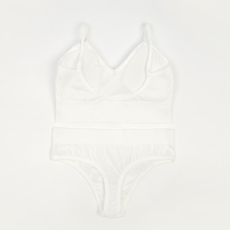 Female set (top, panties) color white, size 42-44-6