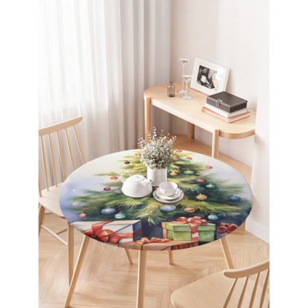 Tables on the table “Fairytale holiday”, round, oxford, elastic band, size 120x120 cm, diameter 75-100 cm-2