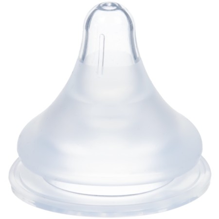 Silicone nipple, anti -bicoline., Wide throat, from 6 months, fast stream-10