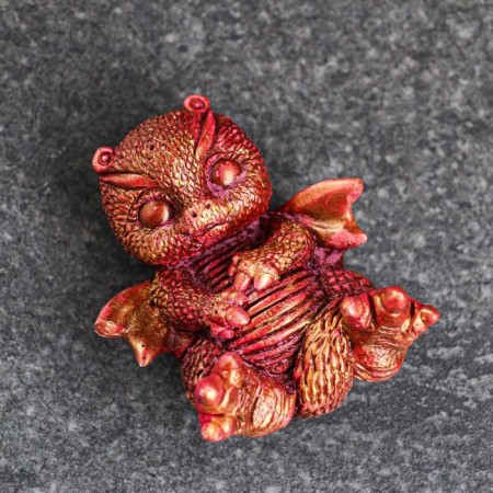 Figure "Dragon Gokh" Bordens with gold, 8x6.5x4cm-1