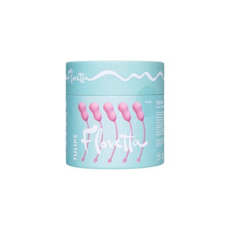 A set of vaginal balls Flovetta byfa tulips, silicone, pink, 5.3 cm-5