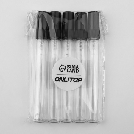 A bottle for storage, with a sprayer, 10 ml, packing - 5 pcs, black color-6