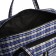 Road bag with lightning, outer pocket, long belt, blue/white color