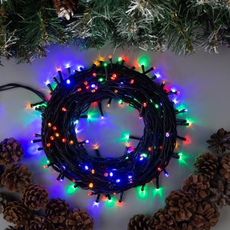 Garland "thread" 20 m, IP44, dark thread, 200 LED, glow of multi, 8 modes, 220 V