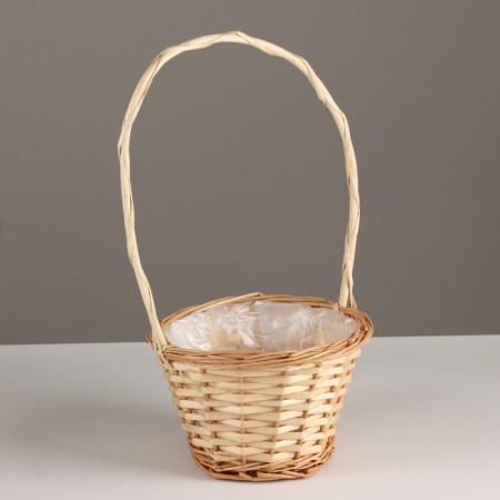 Wicker basket, d19x12xh35 cm, natural, willow
