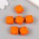 Busina silicone "polyhedron" orange-red d = 1.4 cm