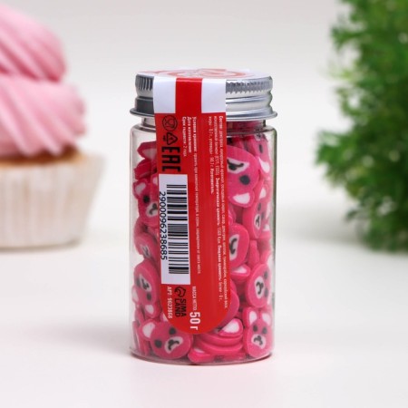 Sprinking confectionery "Sugar bear", pink, 50 g-2