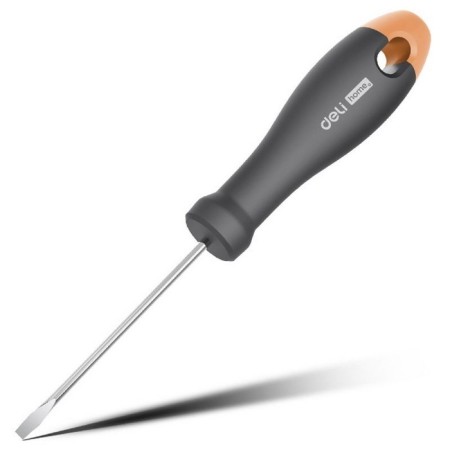 Schlothel screwdriver Deli "Home Series Gray", handle made of softach plastic, 3 x 75 mm