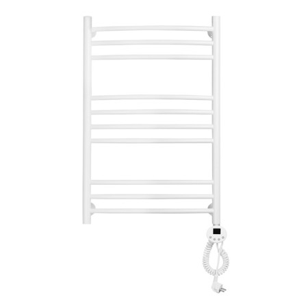 Domoterm electric heated towel rail "Calipso" P10, 500x800 mm, right, white matte-1