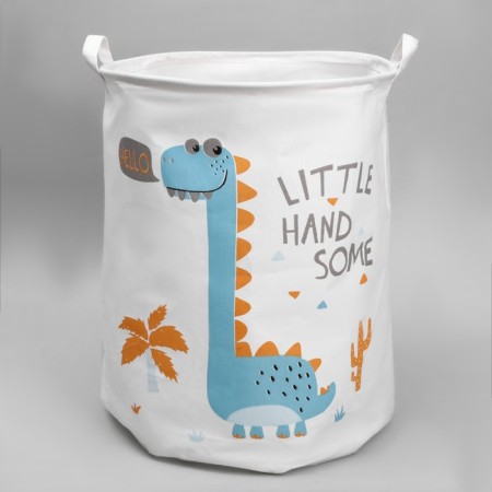 Basket for toys "friendly dinosaur", fabric: cotton with impregnation-3