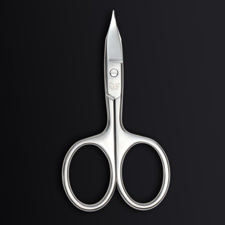 Manicure scissors "Premium", bent, wide, pointed, 9.5 cm, on the blist, silver color-3