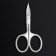 Manicure scissors "Premium", bent, wide, pointed, 9.5 cm, on the blist, silver color