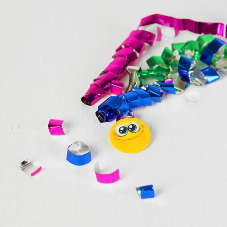 Pneumatic Chubushka "Smiles", Fanta, Serpantine, Foil, 30 cm-3