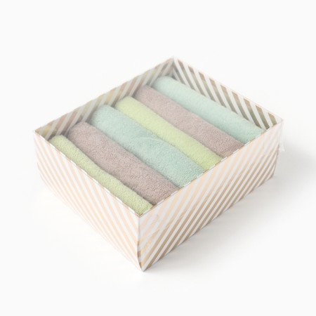 Set of terry towels Ethel Green 30x30 cm - 6 pcs, 100% cotton-7
