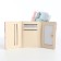 Women's wallet on the button, pink color