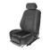 Nabbage on the seat Matech Alaska Line, fur, 48 x 52 cm, black, dark gray