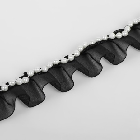 Ryush is nylon, with beads, 30 mm, 4.5 ± 0.5 m, black/white color