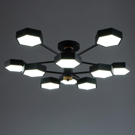 Chandelier 1318/10BK LED 240W 3000-6000K Black 87x90x25 cm Bayerlux-4