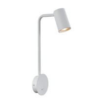 Wall lamp Mantra Sal, GU10, 1x10W, 166x100x383 mm, matte white color