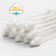 Cotton sticks with a limiter, box 40 pcs., Plastic, white color
