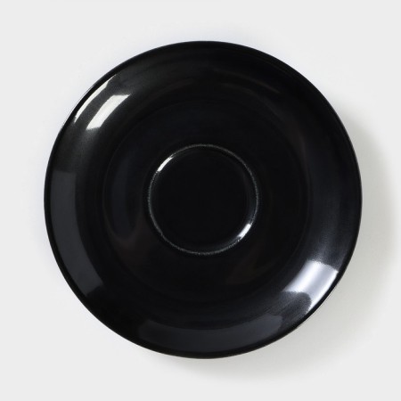Porcelain saucer "watercolor", d = 12 cm, black color