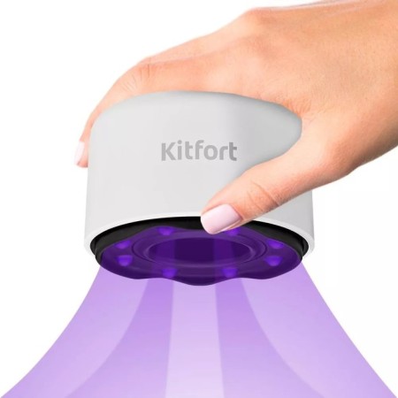 Body massager KitFort KT-2962, vacuum, 10 watts, 6 modes, work from battery, white-3