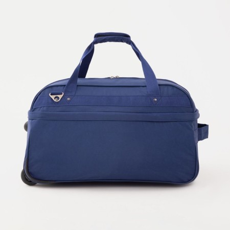 Road bag on wheels, a lightning department with an increase, an outer pocket, a long belt, the color is blue-1