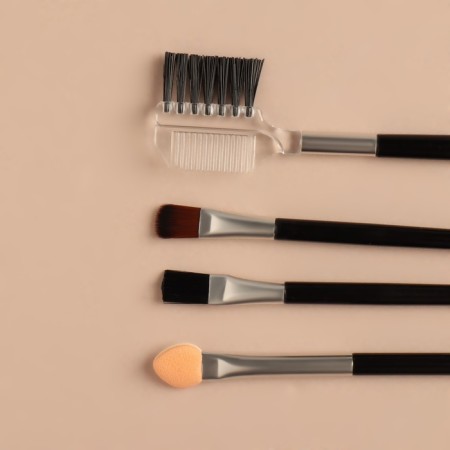 Makeup set, 6 items, black/beige color-3