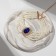 Choker-Coker "luxury" pearl, blue in gold, 30.5 cm