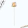 Topper wooden for decoration of the cake "chicken", 11 x 16.5 cm.