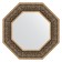 Mirror in the baguette frame, silver monogram 101 mm, 59.4x59.4 cm