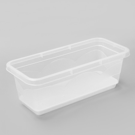 Plastic pot with a pallet for flowers "Quadro", 6 l, the color is transparent