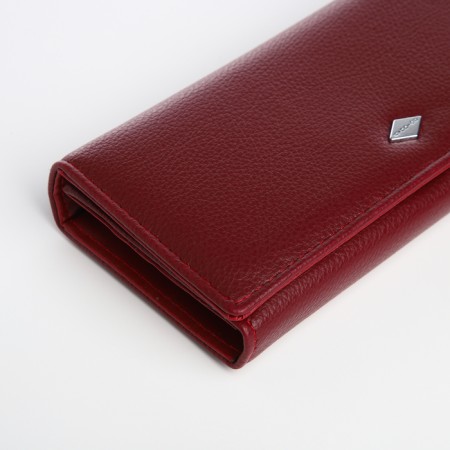 Women's wallet on a magnet, burgundy color-2