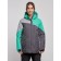 Ski jacket female winter, size 58, green color