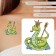 Tattoo on the body Color "Green Python - King" 6x6 cm