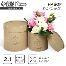 A set of hats from craft 2 in 1, gift packaging, “Beautiful”, 12 x 12, 15 x 15 cm