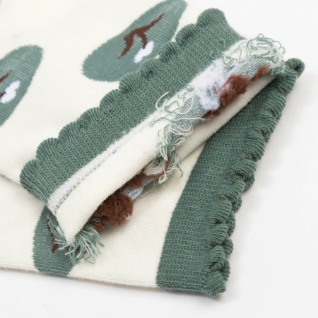 Women's socks minku "snowdrops", green color, size 36-39 (23-25 ​​cm)-2