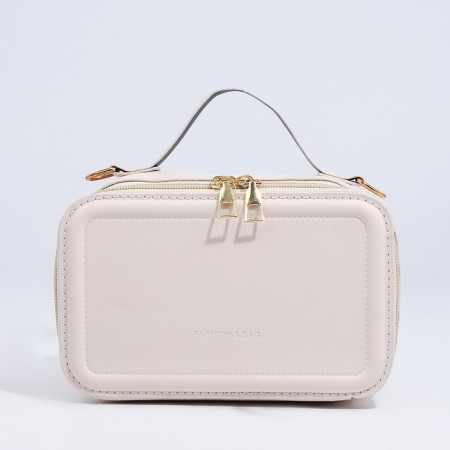 Bag Cross-Bodi with a zipper, white color