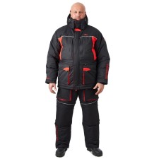 Winter costume for fishing Grayling Seliger, size 48-50, height 170-176 cm, black and red color