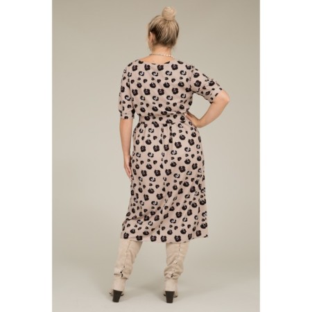 Female dress, size 50, beige color-4