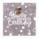 Paper napkins "Happy birthday", set, 20 pcs., 33 × 33 cm., Gray color