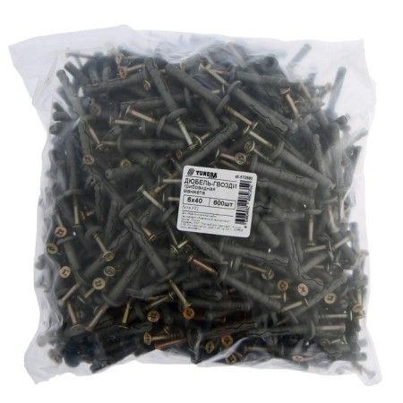 Dowel-gvo "Tundra Krep", spacer, plastic, mushroom cuff, 6x40 mm, 600 pcs-3