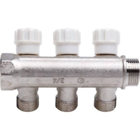 Aqualink threaded manifold, 3/4 "x3/4" x1/2 ", internal/outer, 2 outputs, with valves-5