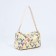 Cross-Body bag with zipper, beige color/multi-colored