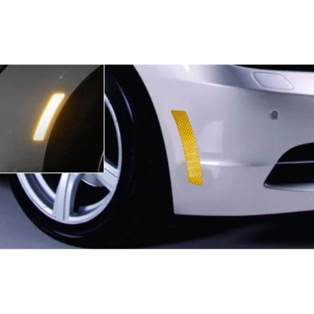 A car sticker, reflective, 13.5 × 2.5 cm, yellow, set 2 pcs-1