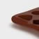 Form for chocolate of the share "Piria", silicone, 21 × 10.4 cm, 15 cells, brown color